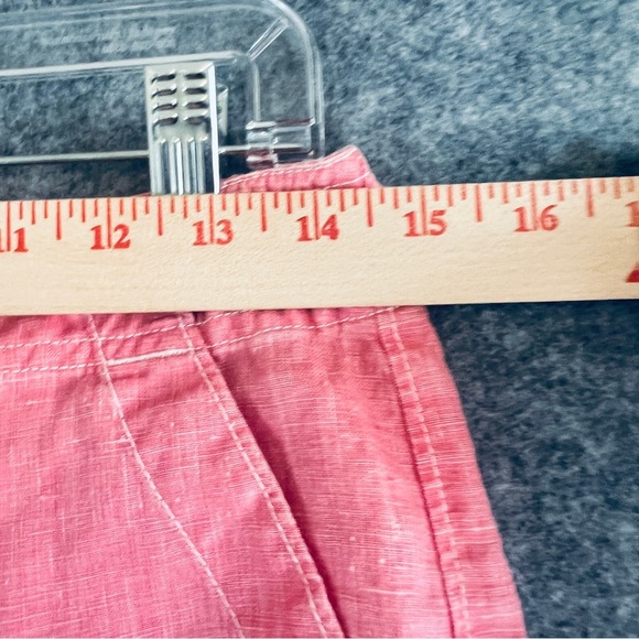 TOMMY BAHAMA Sea Glass Shorts 100% Linen Preppy Coral Pink Size 2 - Picture 5 of 12